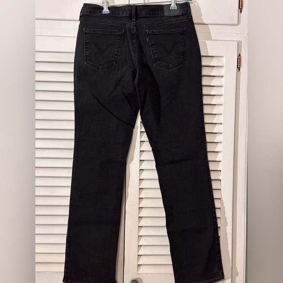 Women’s Levi 505 straight black denim jeans size 10 (waist 30) - Picture 2 of 3